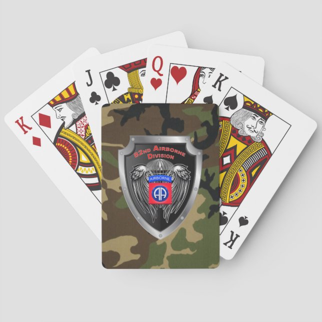 82:a luftburna divisionen casinokort (Baksidan)