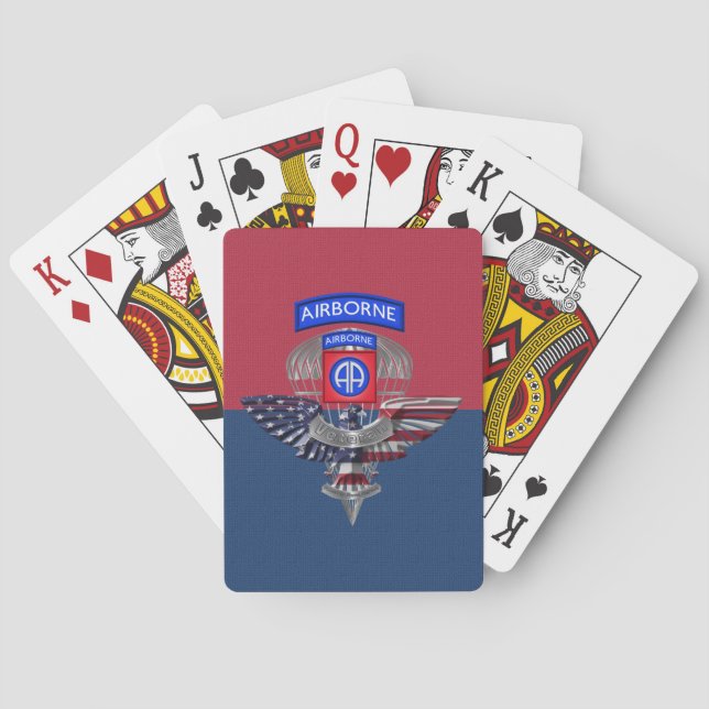 82:a luftburna divisionen casinokort (Baksidan)