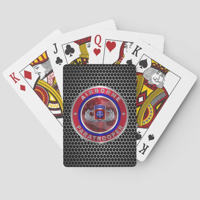 82:a luftburna divisionen casinokort (Baksidan)
