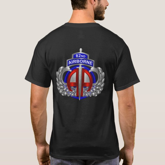 82:a luftburna divisionens Cool Dagger-design T Shirt (Baksida)