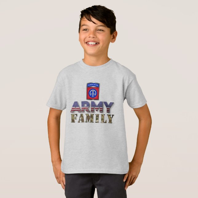 82:a luftburna divisionens familj t shirt (Hel framsida)