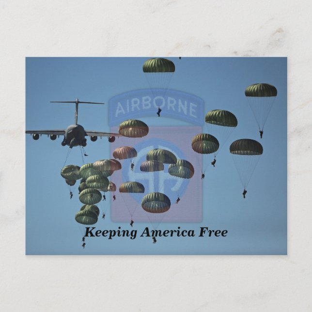 82:a luftburna luftburna fort Bragg-veterinärer -  Vykort (Framsida)