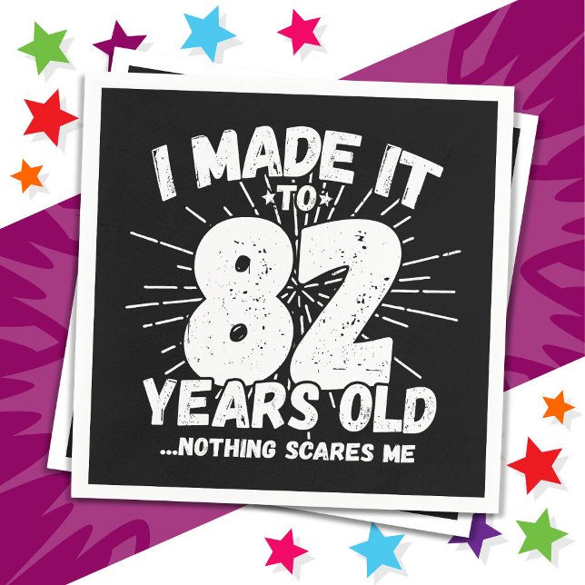 82 år gammalt Sarkastic Meme Funny 82:a födelsedag Pappersservett (Skapare uppladdad)