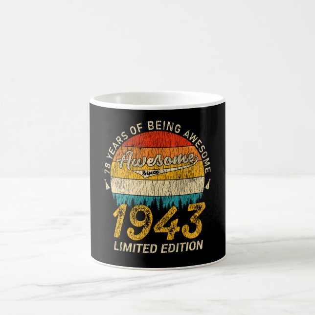 82-åriga 1943 Retro Fantastisk 82:a födelsedagspre Kaffemugg (Center)