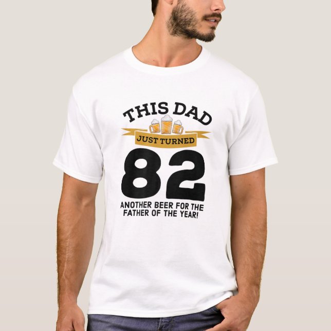 82 Beer Drinking Pappa 82nd Far Birthday G T Shirt (Framsida)