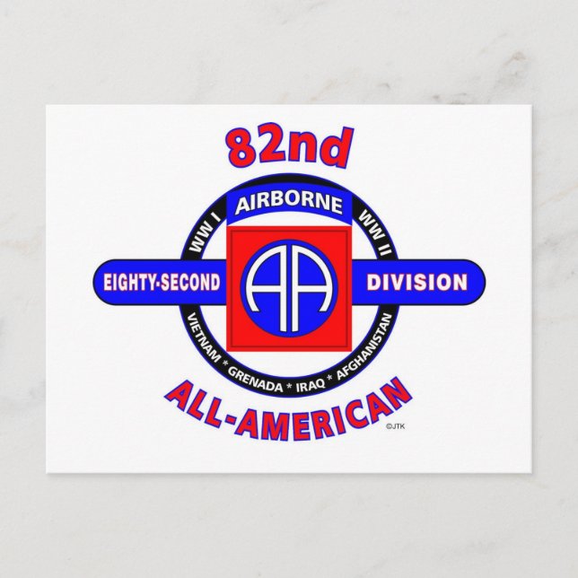 82:E LUFTBORNDIVISION "ALL AMERICAN"-DIVISION VYKORT (Framsida)