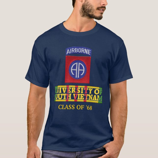 82nd Abne Div universiteten av den södra Vietnam Tee (Framsida)