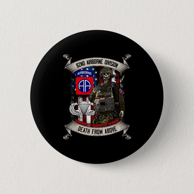 82nd Airborne Division Fallskärmsjägare Fort Bragg Knapp (Framsida)