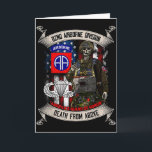 82nd Airborne Division Fallskärmsjägare Fort Bragg Kort<br><div class="desc">82nd Airborne Division Fallskärmsjägare Fort Bragg Hopp Vingar</div>