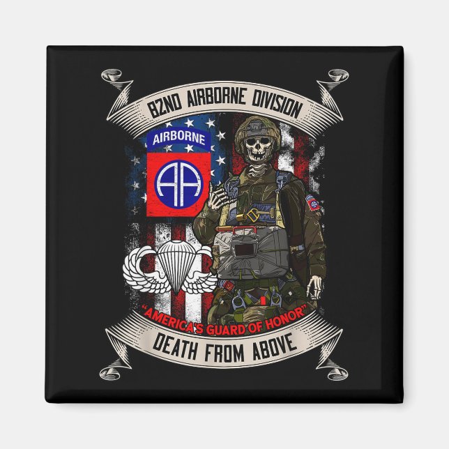 82nd Airborne Division Fallskärmsjägare Fort Bragg Magnet (Framsidan)