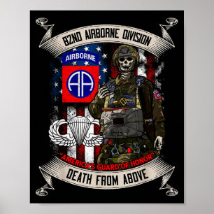 82nd Airborne Division Fallskärmsjägare Fort Bragg Poster