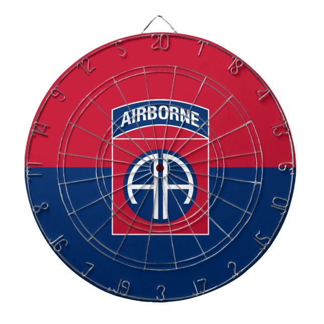82nd Airborne Division Flagga Militär Veteran Darttavla (Framsidan)
