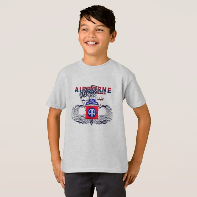 82nd Airborne Division Pojke T Shirt (Hel framsida)