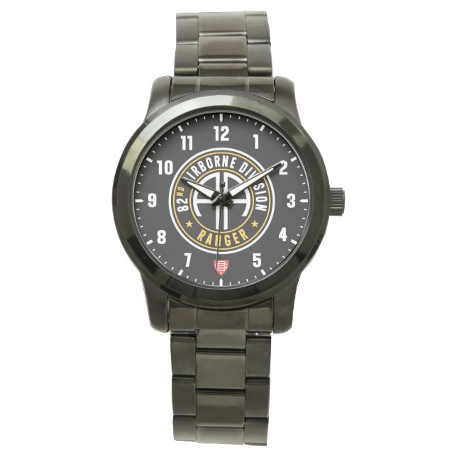 82nd Airborne Division Ranger Guld Rostfritt Stål Armbandsur (Framsida)