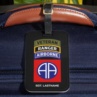 82nd Airborne Ranger Veteran Flikplåster Bagagebricka