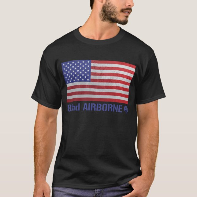 82nd Fort Bragg för luftburen uppdelning Tee Shirt (Framsida)