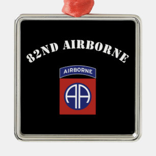 82nd Luftburen gradbeteckning Julgransprydnad Metall