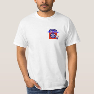 82nd Luftburen RECONDO-vitUtslagsplats-Skjorta T-shirt