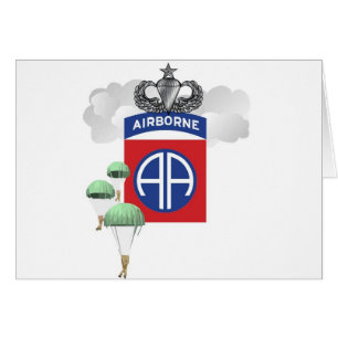 82nd Luftburet fallskärmsjägare, hög hoppvingar Hälsningskort