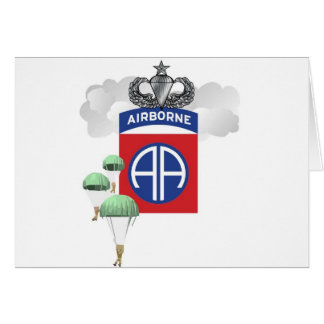 82nd Luftburet fallskärmsjägare, hög hoppvingar Hälsningskort