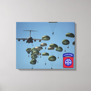 82nd veteran för luftburen uppdelning slogg in canvastryck