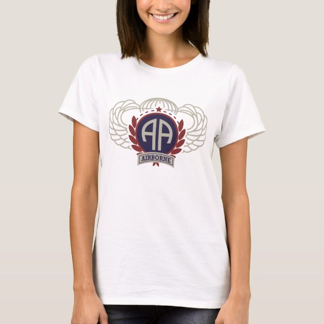 82nd VintageLook för luftburen uppdelning Tee Shirt (Framsida)