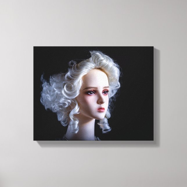 8370-Colonial Dam med Tricorn Hat Canvastryck (Framsida)