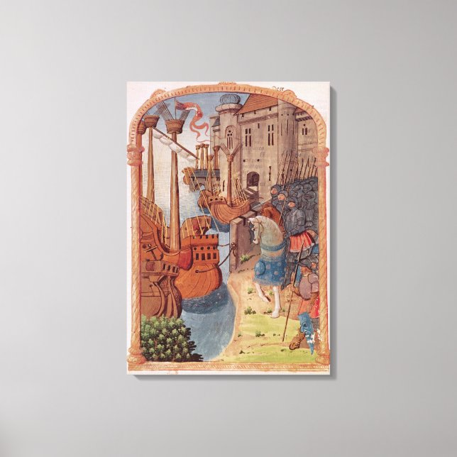 8378 Velin 745 f.1 Knight on horseback, 1350 s Canvastryck (Framsida)