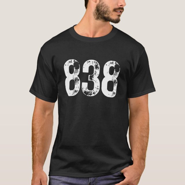 838 områdeskod Albany NY mobiltelefon områdeskod T Shirt (Framsida)