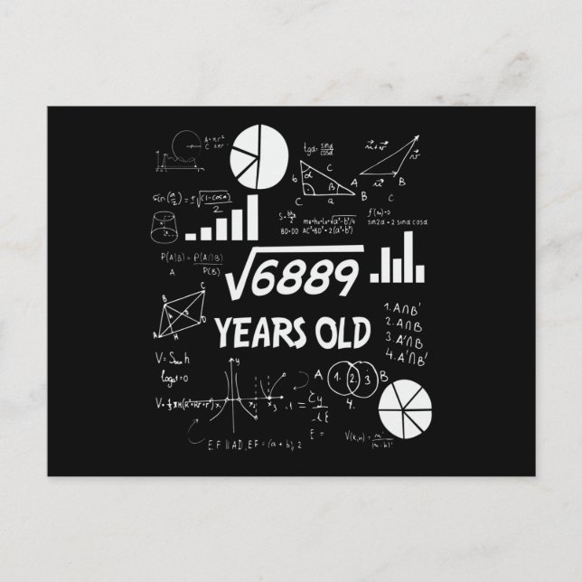 83 år gammal födelsedagspresent för matematiklärar vykort (Framsida)