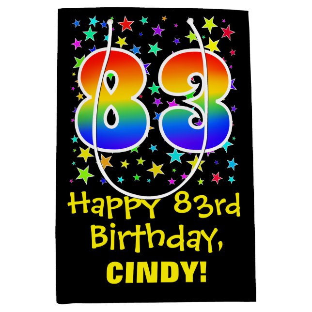 83:e födelsedag: Färga stjärnor Mönster och regnbå (Framsidan)