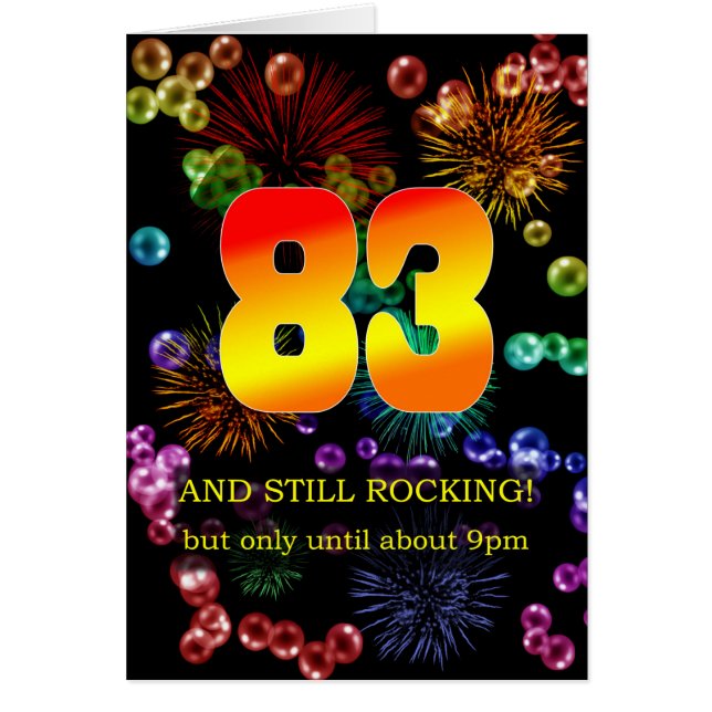 83:e födelsedag fortfarande hälsningskort (Framsidan)