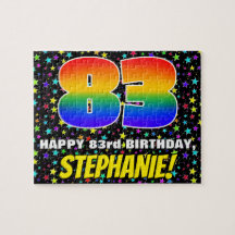 83:e födelsedag - Roligt, färgstark stjärna Fält M