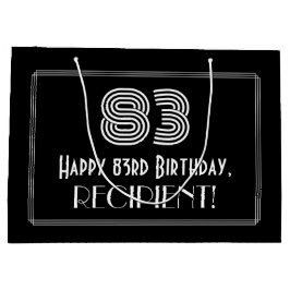 83:e födelsedagen - Art Deco Inspired Titta "83" o