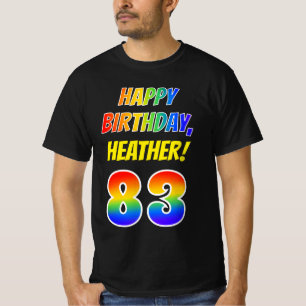 83:e födelsedagen — Fet, Roligt, Regnbåge 83, T Shirt