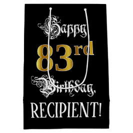 83:e födelsedagen ~ Finare-skript; Faux Guld-titta