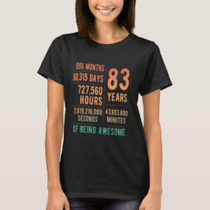 83:e födelsedagen Manar Kvinnor i unga 83 år T Shirt