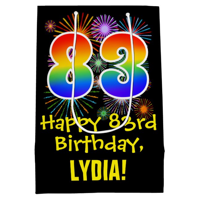 83:e födelsedagen: Roligt Fireworks Mönster + Rain (Baksidan)