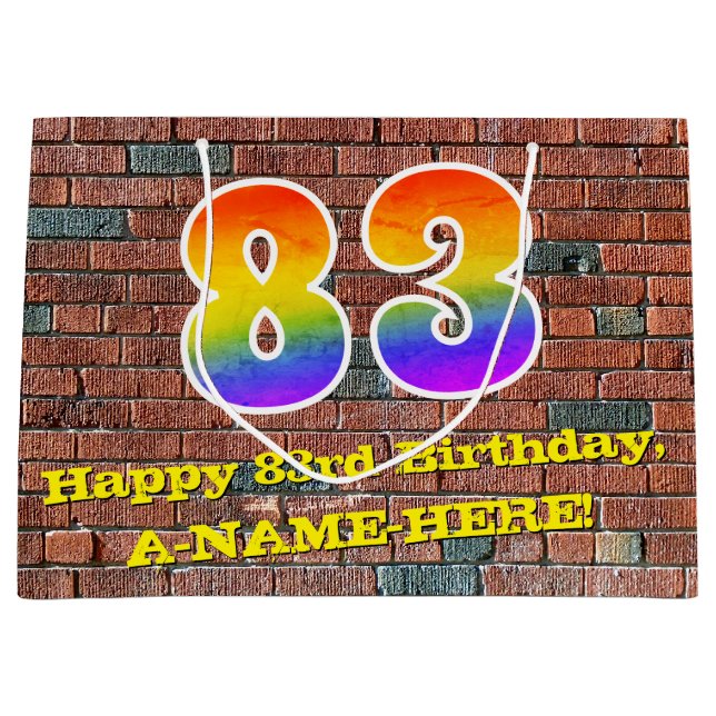 83:e födelsedagen: Roligt, Graffiti-Inspired Rainb (Framsidan)