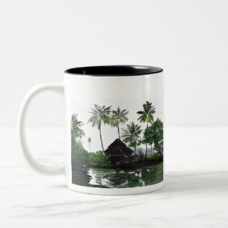 83 - Kerala landskapAlleppey avkrokar Två-Tonad Mugg