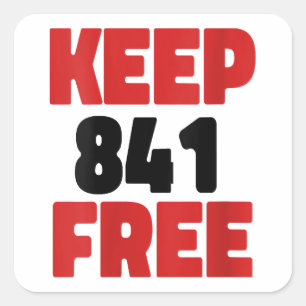 841 Surfing Otter 841Behålla 841 Free California O Fyrkantigt Klistermärke