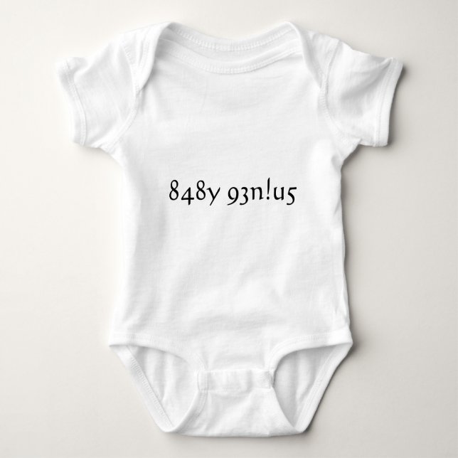 848y 93n!u5 Baby Genius Funny Typografi Tee (Framsida)
