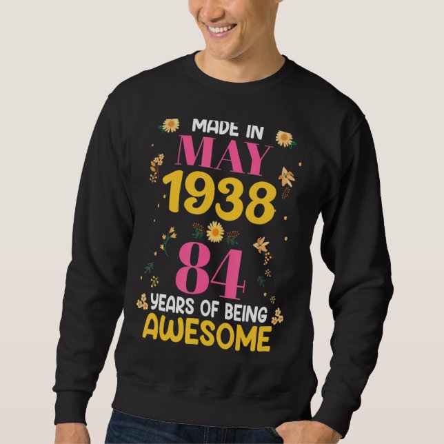84 år Gamla kvinnor i maj 1938 Lång Ärmad Tröja (Framsida)