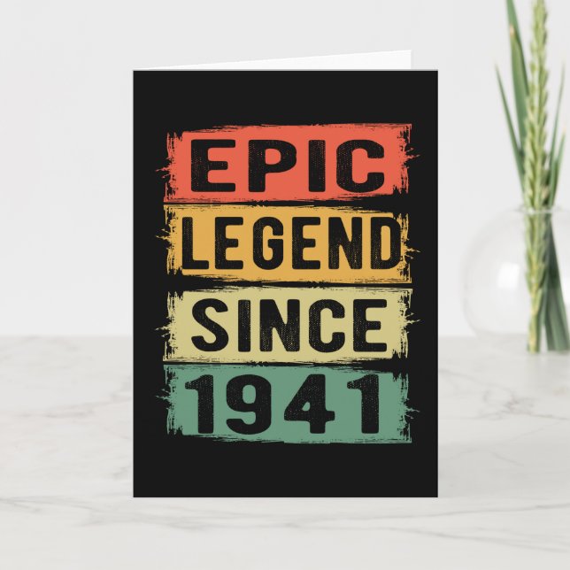 84 år gammal dag 1941 Epic legend 84:e födelsedage Kort (Framsida)