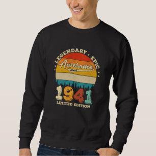 84-årig födelsedagspresent 1941 Fantastisk 84:e fö Lång Ärmad Tröja