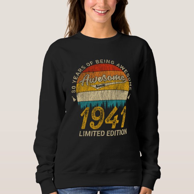84-åriga 1941 Retro Fantastisk 84:e födelsedagspre T Shirt (Framsida)