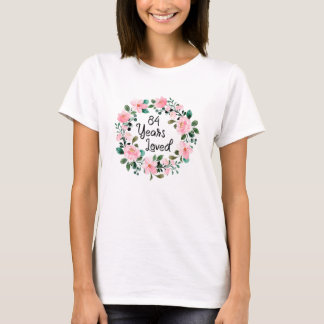 84 års gammal Blommigt, farfar, 84:e Bi T Shirt
