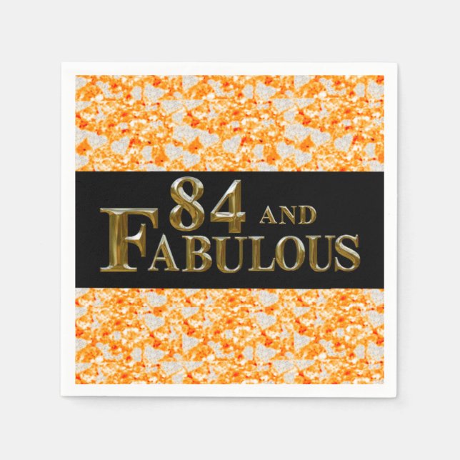 84-årsdag  pappersservett (Framsidan)