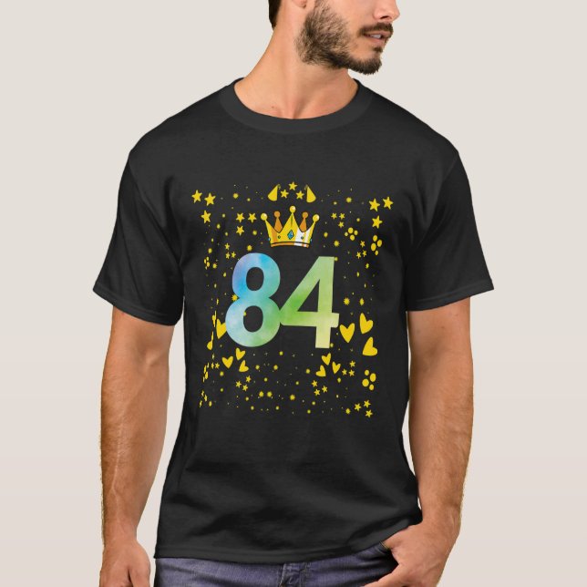 84-årsdag t shirt (Framsida)