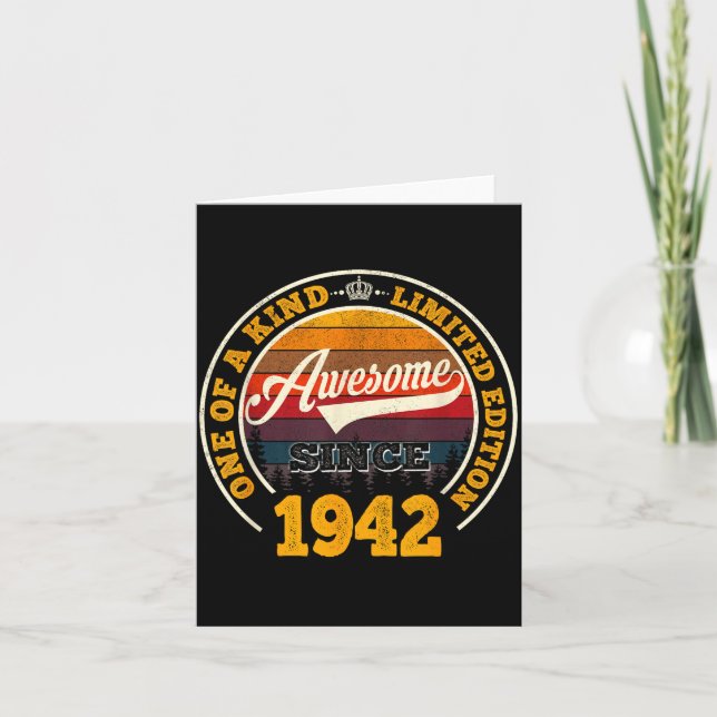 84-årspresent Fantastisk Sedan 1942 84 år gammal Kort (Framsida)